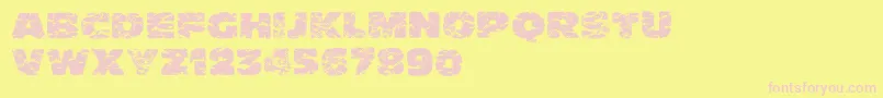 Crump Font – Pink Fonts on Yellow Background