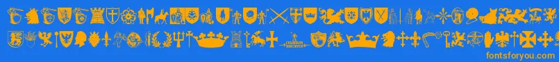 Crusader-fontti – oranssit fontit sinisellä taustalla