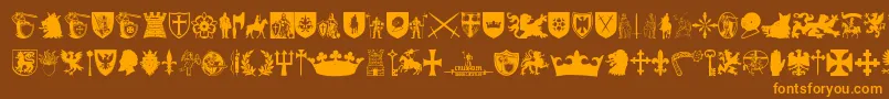 Crusader Font – Orange Fonts on Brown Background