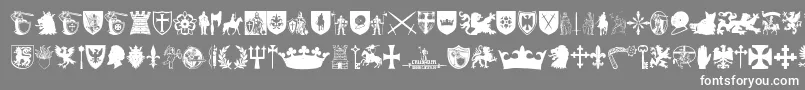 Шрифт Crusader – белые шрифты на сером фоне
