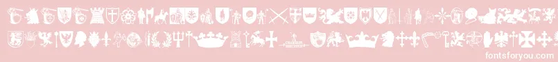 Crusader Font – White Fonts on Pink Background