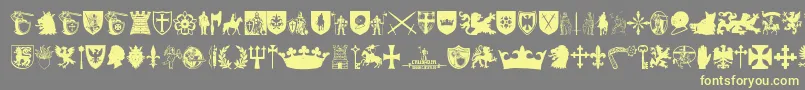 Crusader Font – Yellow Fonts on Gray Background