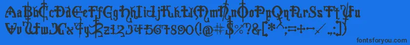 More about Crusades Font Crusades Font – Black Fonts on Blue Background