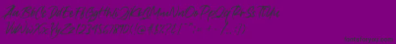 Crushed Font – Black Fonts on Purple Background