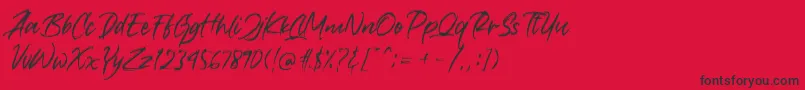 Шрифт Crushed – чёрные шрифты на красном фоне