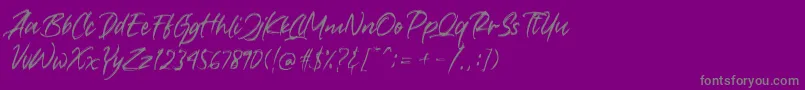 Crushed Font – Gray Fonts on Purple Background