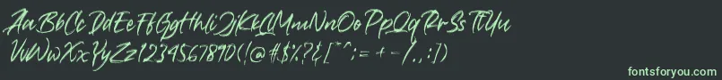 フォントCrushed – 黒い背景に緑の文字
