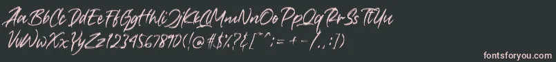 Crushed Font – Pink Fonts on Black Background