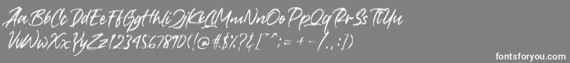 Crushed Font – White Fonts on Gray Background