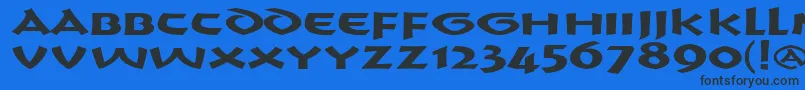 CrushYourEnemies BOLD Font – Black Fonts on Blue Background