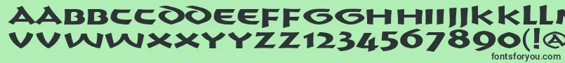 CrushYourEnemies BOLD Font – Black Fonts on Green Background