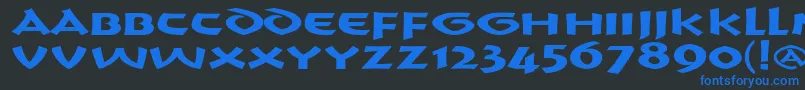 CrushYourEnemies BOLD Font – Blue Fonts on Black Background