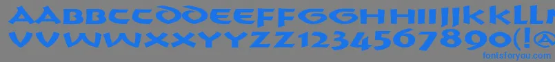 CrushYourEnemies BOLD Font – Blue Fonts on Gray Background