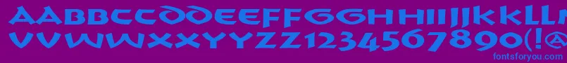 CrushYourEnemies BOLD-fontti – siniset fontit violetilla taustalla