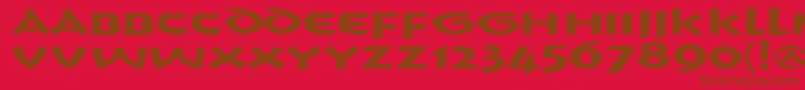 fuente CrushYourEnemies BOLD – Fuentes Marrones Sobre Fondo Rojo