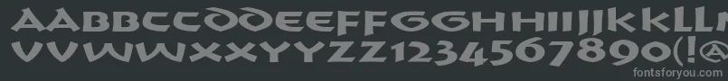 フォントCrushYourEnemies BOLD – 黒い背景に灰色の文字