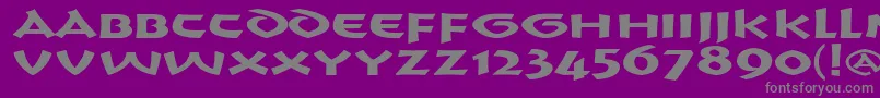 CrushYourEnemies BOLD Font – Gray Fonts on Purple Background