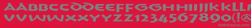 CrushYourEnemies BOLD Font – Gray Fonts on Red Background