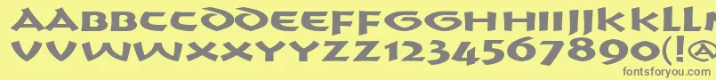 CrushYourEnemies BOLD Font – Gray Fonts on Yellow Background
