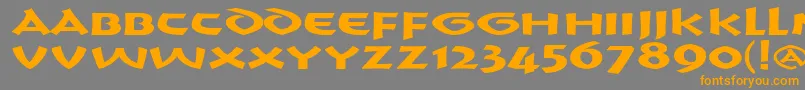 CrushYourEnemies BOLD Font – Orange Fonts on Gray Background