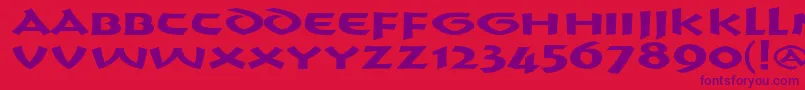 CrushYourEnemies BOLD Font – Purple Fonts on Red Background