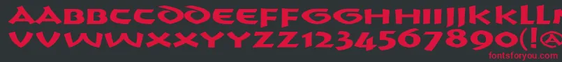 CrushYourEnemies BOLD Font – Red Fonts on Black Background