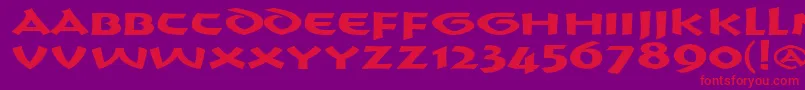 CrushYourEnemies BOLD Font – Red Fonts on Purple Background