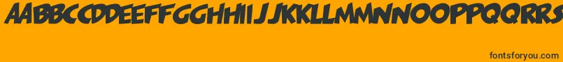 PagiJakarta-fontti – mustat fontit oranssilla taustalla