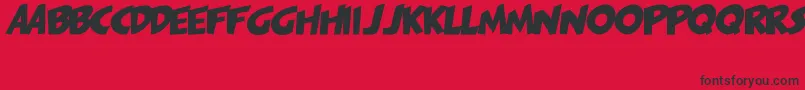 PagiJakarta Font – Black Fonts on Red Background