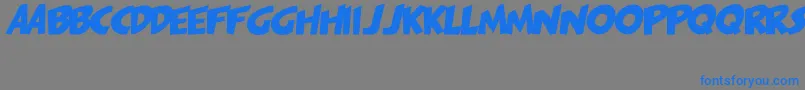PagiJakarta-fontti – siniset fontit harmaalla taustalla