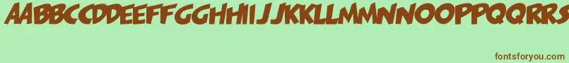 PagiJakarta Font – Brown Fonts on Green Background