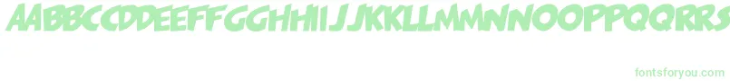 フォントPagiJakarta – 白い背景に緑のフォント