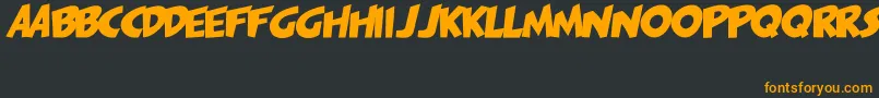フォントPagiJakarta – 黒い背景にオレンジの文字