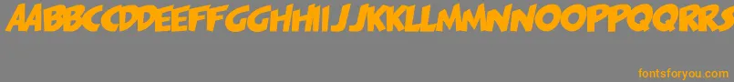 フォントPagiJakarta – オレンジの文字は灰色の背景にあります。