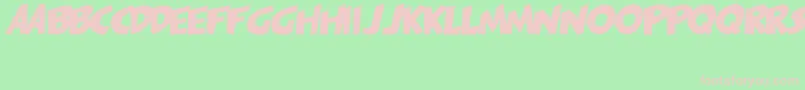 PagiJakarta-fontti – vaaleanpunaiset fontit vihreällä taustalla