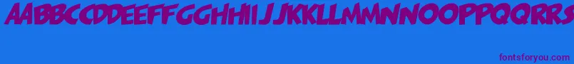 PagiJakarta-fontti – violetit fontit sinisellä taustalla