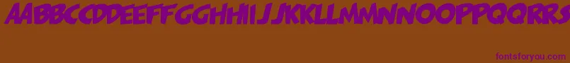 PagiJakarta Font – Purple Fonts on Brown Background