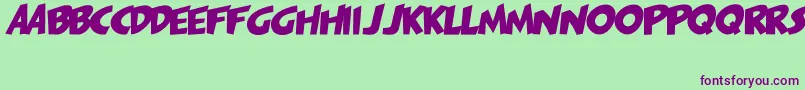Шрифт PagiJakarta – фиолетовые шрифты на зелёном фоне