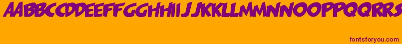 フォントPagiJakarta – オレンジの背景に紫のフォント