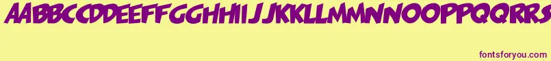 PagiJakarta Font – Purple Fonts on Yellow Background