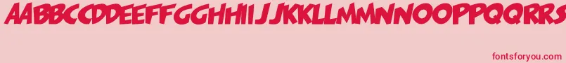 フォントPagiJakarta – ピンクの背景に赤い文字