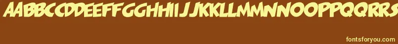 PagiJakarta Font – Yellow Fonts on Brown Background