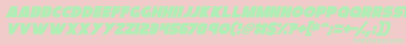 Police Cryogenix Italic – polices vertes sur fond rose