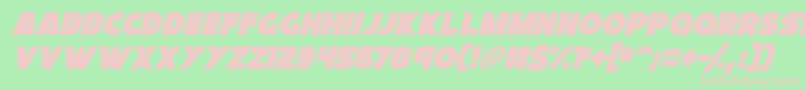 Cryogenix Italic-Schriftart – Rosa Schriften auf grünem Hintergrund