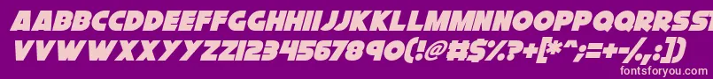Cryogenix Italic-Schriftart – Rosa Schriften auf violettem Hintergrund