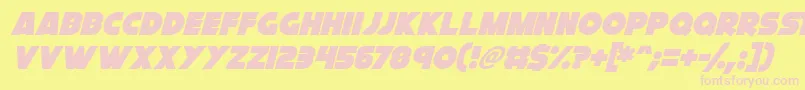 Cryogenix Italic Font – Pink Fonts on Yellow Background