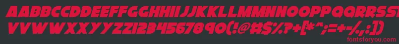 Cryogenix Italic Font – Red Fonts on Black Background