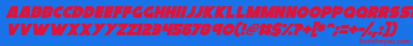 Cryogenix Italic Font – Red Fonts on Blue Background