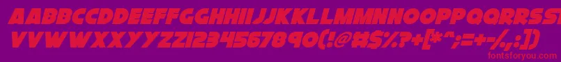 Cryogenix Italic-Schriftart – Rote Schriften auf violettem Hintergrund