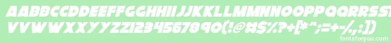 fuente Cryogenix Italic – Fuentes Blancas Sobre Fondo Verde